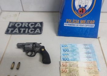 PM apreende arma de fogo em B.S.Francisco e homem é conduzido para Dlegacia
