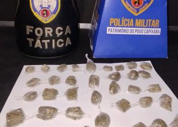 Força Tática do 11º BPM Apreende 39 Buchas de Maconha em Barra de São Francisco