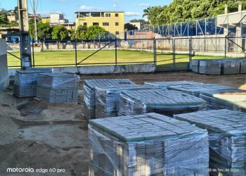 Reforma do Estádio de Barra de São Francisco, no bairro Campo Novo segue avançando